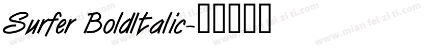 Surfer BoldItalic字体转换